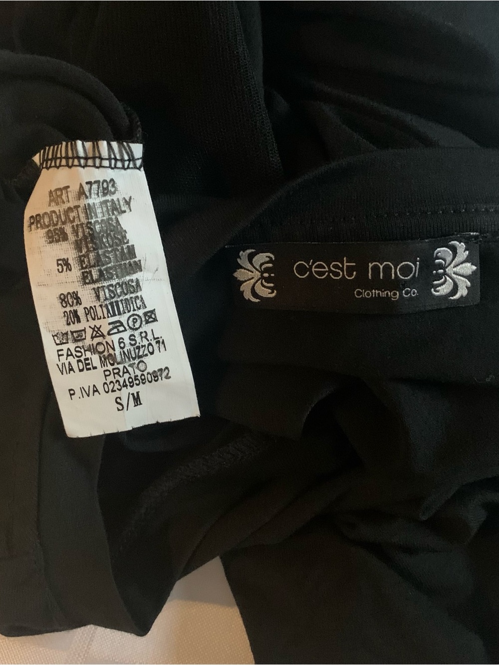 C’est Moi Viscose T-Top w Sheer Panels and Slits Whimsy Fairy Made in Italy S/M - Picture 8 of 12